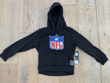 NFL Logo Youth Hoodie Sweatshirt Black Size 5/6 NEW