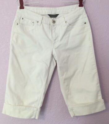 Christopher and Banks Premiere Denim White Capris women’s