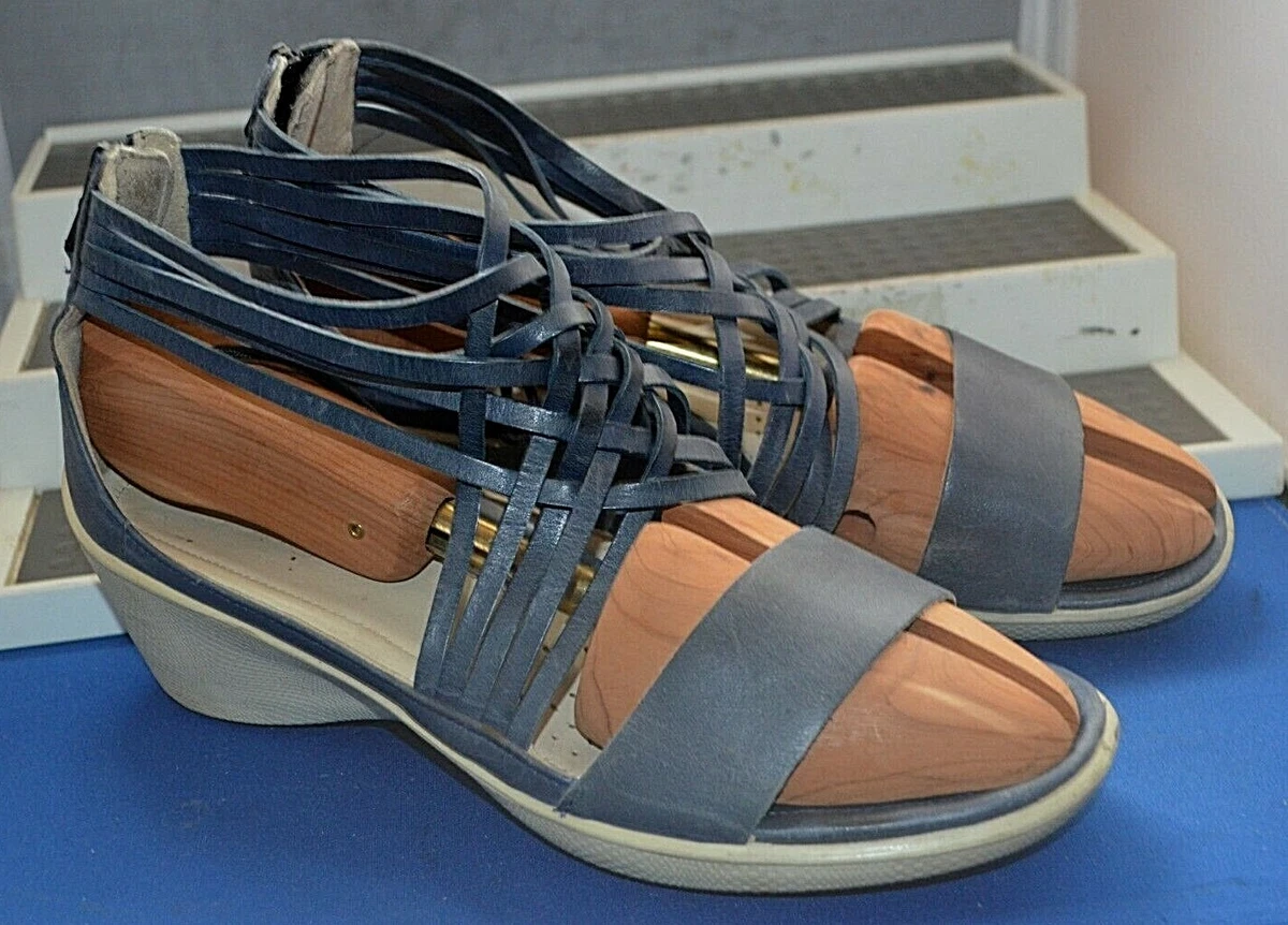 ECCO Smart Classic Blue Leather Strappy Espadrilles UK 6 | eBay