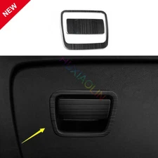 For Cadillac XT4 2019-22 Black Titanium Co-Pilot Storage Box Handle Sticker 2PCS