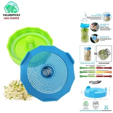 Modern Bean Screen Mason Jar Sprouting Kit – Grow Broccoli & Alfalfa Sprouts