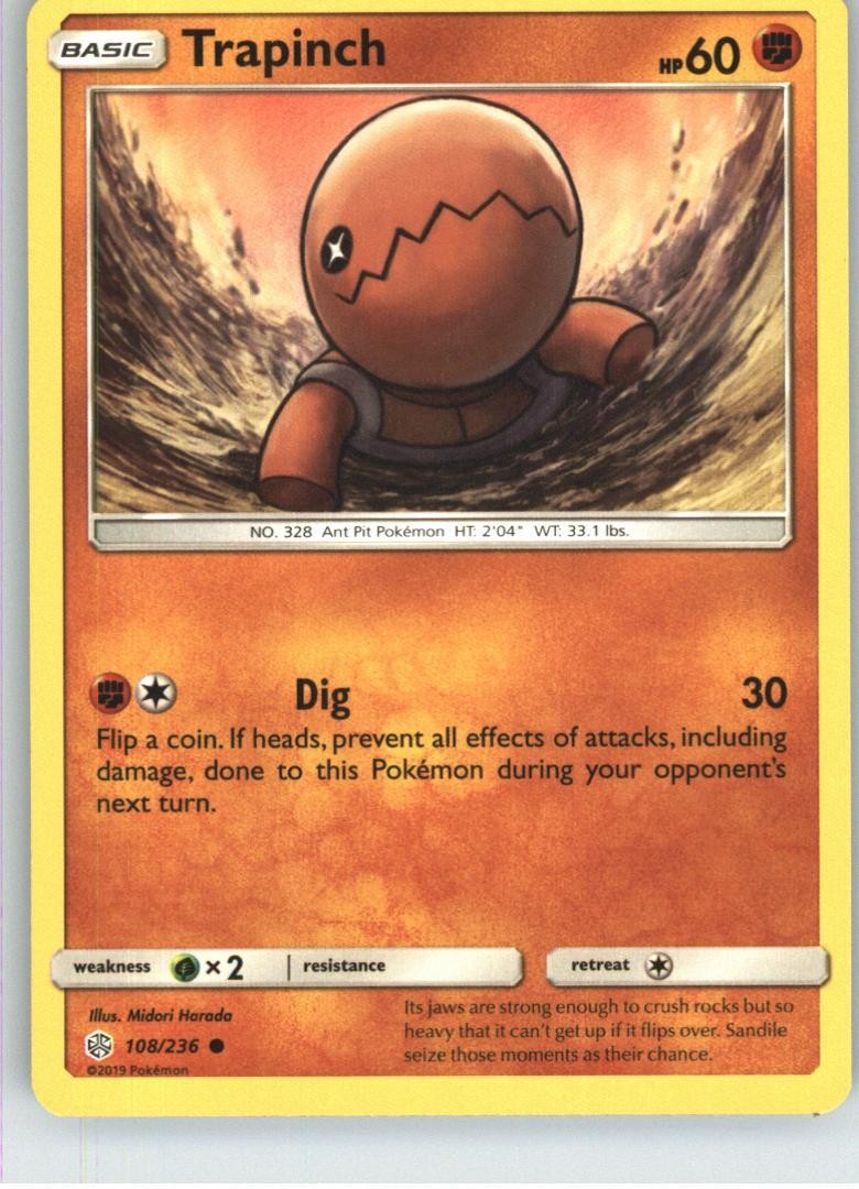 Trapinch SM - Cosmic Eclipse [108/236] Common NM Pokemon