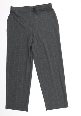 JM Collection grau karierte Damenhose Größe 14 L30