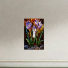 Stained glass Blooming Crocuses Light Switch Plates Outlet covers rocker covers