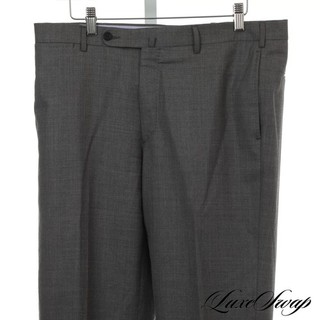 LNWOT Sid Mashburn Made in Italy Mid Gray Textured Spring Unlined Pants 34 NR #2
