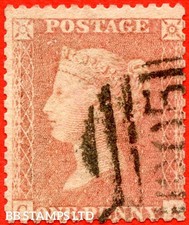 SG. 38 variety C9A (1). " CA ". 1d Pale Rose. Plate 49. " SAVOY STREET " B68166