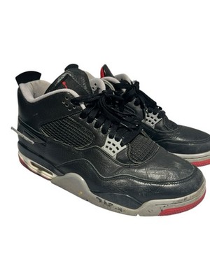 Nike Air Jordan 4 Bred Black Red 2023 Mens 10.5 FV5029-006 Shoes Retro
