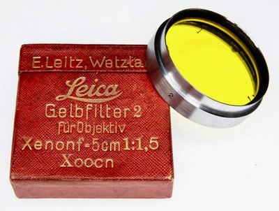 Leica E.Leitz Wetzlar XOOCN Yellow 2 Filter for 5cm f1.5 Xenon