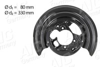 AIC Ankerblech Spritzblech Bremsscheibe Hinten Rechts FüR VW Mercedes Crafter