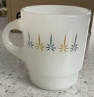 Vintage Anchor Hocking Fire King Candleglow Stacking Coffee Tea Mug EUC