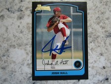 Reds Josh Hall Signed Autographed 2003 Bowman 1st Year Card Mint