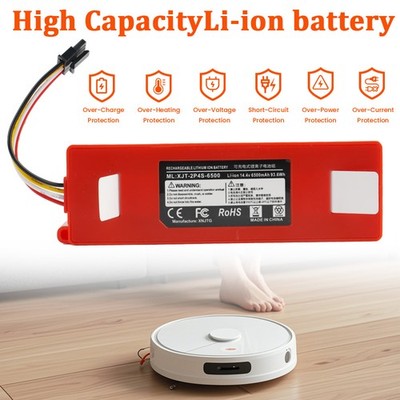 14.4V 6500mAh Akku für Xiaomi Mijia Roborock S50 S51 Millet Sweeper Robot Vacuum