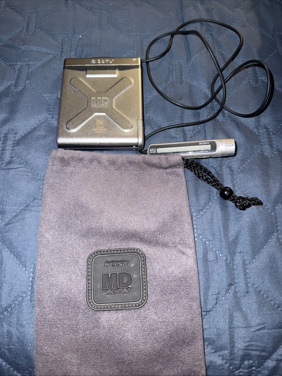 Sony MiniDisc Walkman MZ-EP11 - Tested And Working W/ Remote