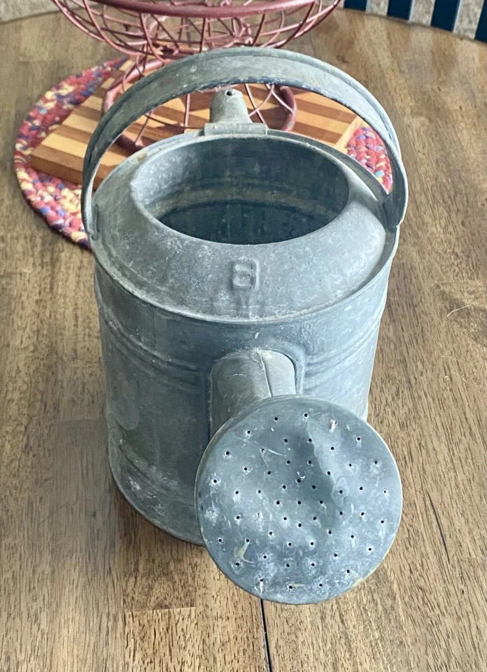 Regadera vintage de acero galvanizado de 8 cuartos Foto 4 de 4