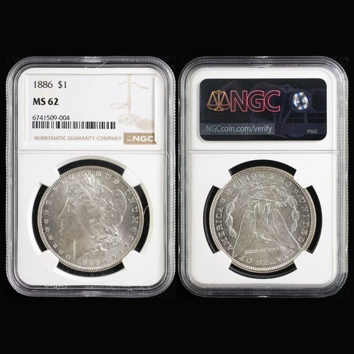1886 United States $1 Morgan Silver NGC MS 62