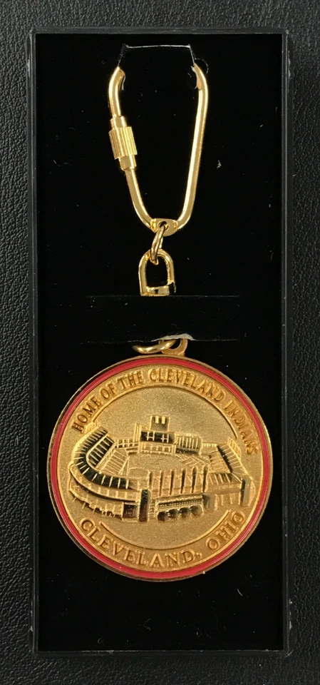 1997 MLB All-Star Game Cleveland Indians Keychain w/CASE Municipal Stadium NICE! - Image 2 of 3