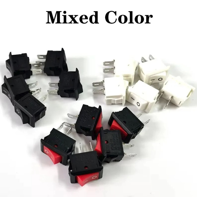 Mini Rocker Spst 15pcs Mini Rocker Switch SPST On/Off 2 Pin AC 250V - New