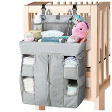 Hanging Diaper Caddy Organizer, Hanging Diaper Organizer for Changing Table a...