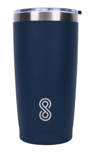 20 Oz Stainless Steel Tumbler, Splash-Proof Sliding Lid–Keeps Drinks Hot/Cold