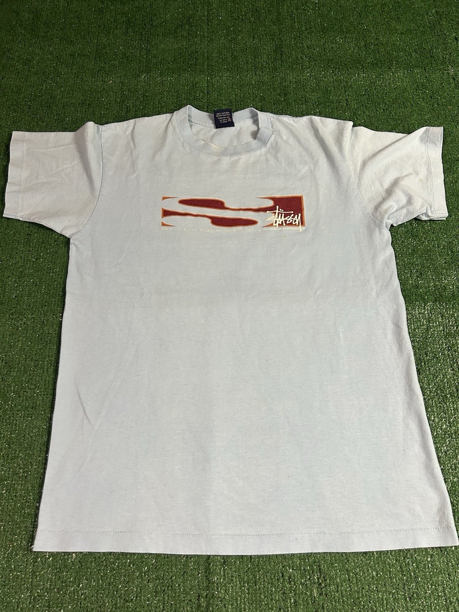 Vintage 90s Stussy Made Is USA Tag Old Skool S Box Logo T-Shirt