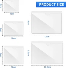 Clear Self Adhesive Pockets Self Label Holder Adhesive Pockets for Planners B...