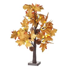 Autumnal Leaf Light Up Twig Tree Decoration by Heaven Sends Unique Home Decor