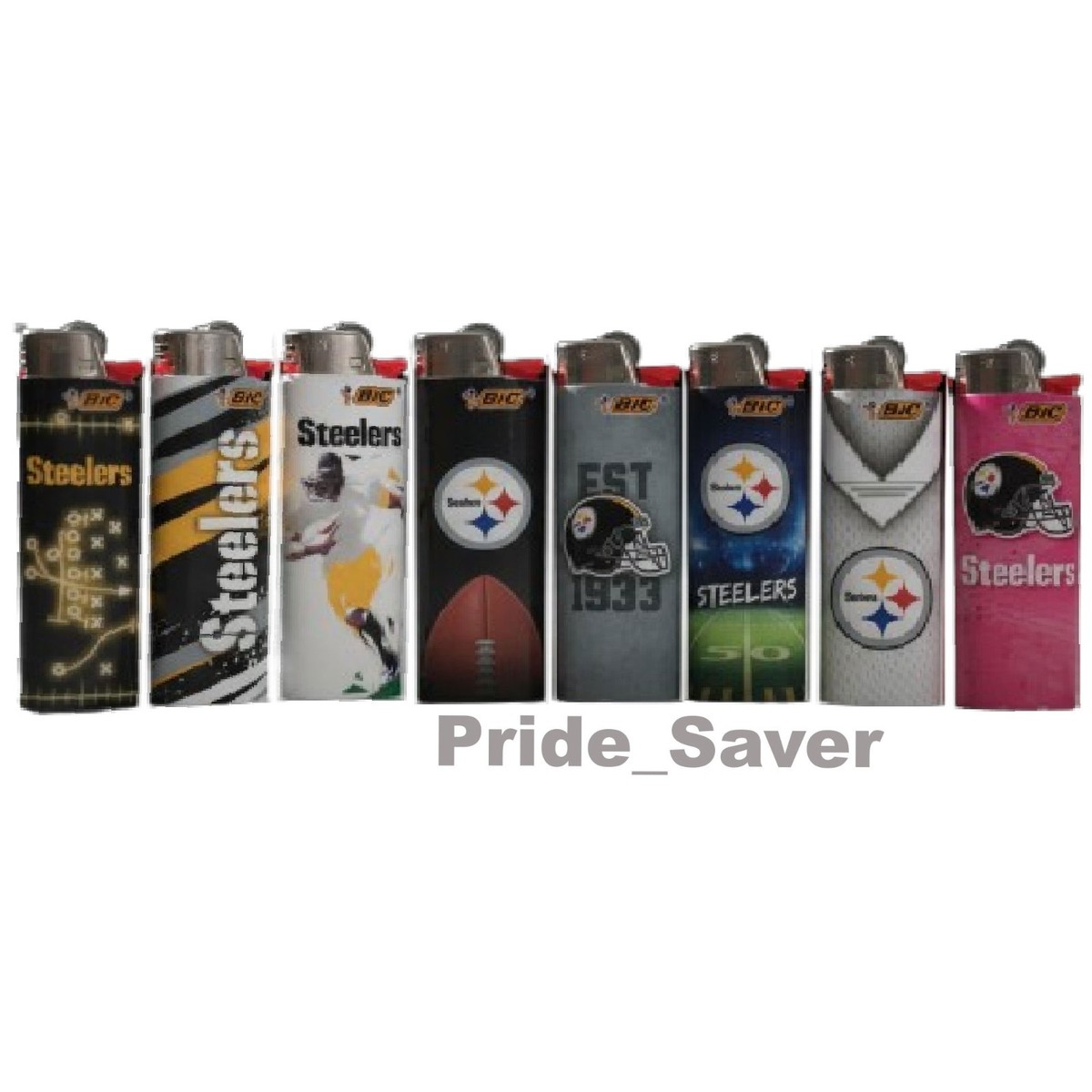 Bic NFL Pittsburgh Steelers Cigarette Lighters Brand & Licensed (7 Pack)