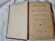 Antique Civil War Book 1867 Speeches And Papers Related To The Rebellion