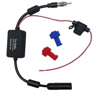 1 PCS 12V Active Gain Amplifier FM Autoantennenverstärker mit Magnetschleif7281