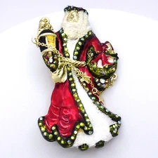 Kirks Folly Old Saint Nick Christmas Holiday Pin Pendant*