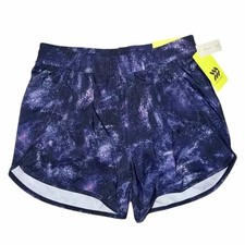 All In Motion Girls Shorts Large 10/12 NWT Galaxy Space Print Athletic Lined