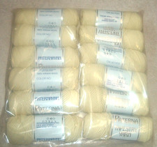 Vintage Paternayan Ivory Cream Wool Tapestry Yarn for Needlepoint 12 Skein Lot