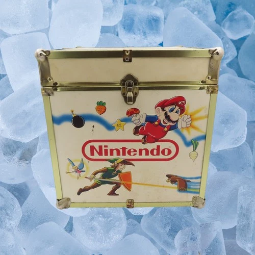 RARE 1980s Vintage Nintendo Super Mario 3 Zelda Wood Box Toy Chest Storage