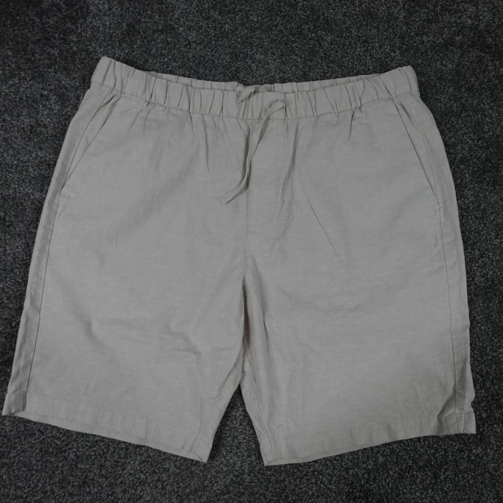 Marks & Spencer Linen Blend Shorts White Cotton Size XL 38 - 40 Men's Summer
