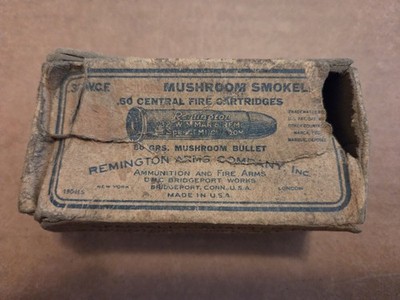 Vintage UMC 32 Special Mushroom Smoked Model 25 Remington Win Empty Ammo Box .32