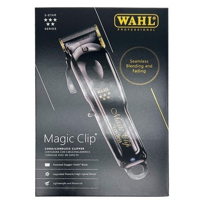 New Wahl 8148 Professional 5-Star Cordless Magic Clip BLACK