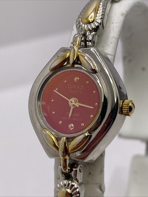 Omax Silver Gold Vintage Watch New Battery