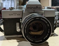 MINOLTA SRT101 35mm SLR Film Camera / MC Rokkor-PF 55mm Lens