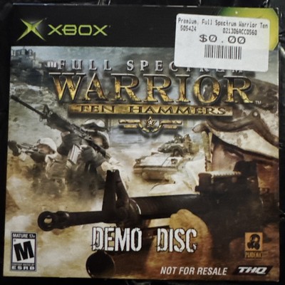 Xbox Full Spectrum Warrior: Ten Hammers Demo Disc THQ SEALED RARE 2006 NFR