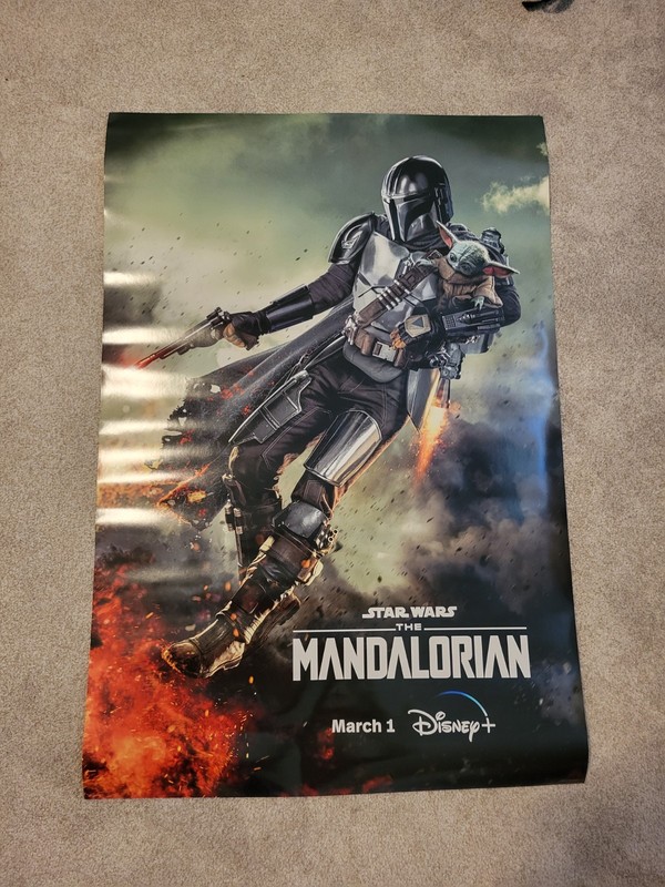 Star Wars The Mandalorian Movie Poster Pedro Pascal Grogu
