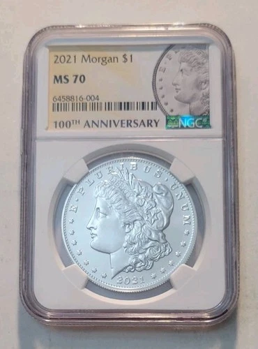 2021  NGC MS70 100th Anniversary Morgan Dollar