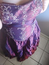 Plus Size 18-20 Purple Shimmery Ball Gown Prom Dress