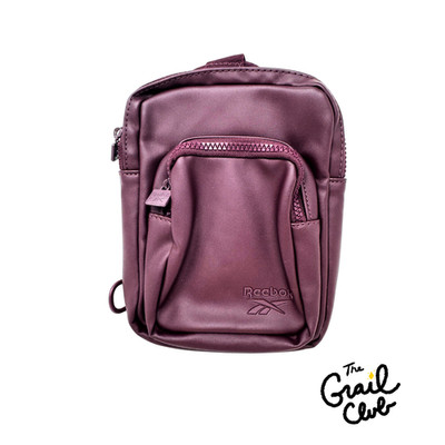 Reebok Crossbody Shoulder Zippered Bag w/ Strap - Wine/Purple - Free Shipping