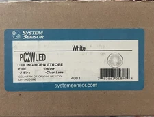 2 two  System Sensor Ceiling Mount Horn/Strobe PC2WLED 12/24 VDC, LED, White