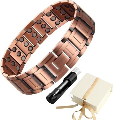 100% Pure Copper Bracelet 3500 Gauss Magnetic Therapy Strong Healing & Regulator