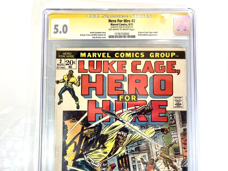 Luke Cage 1972 Hero For Hire 2 SIGNED STAN LEE CGC SS 1st Claire Temple Marvel - Image 3 of 4