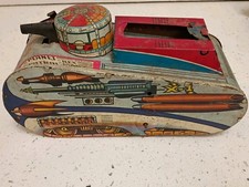 MARX OFFICIAL REX MARS PLANET PATROL X-1 SPACE TANK TIN WIND UP TOY
