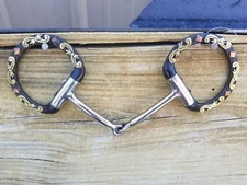 Floral Engraved D Ring Snaffle Bit