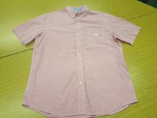 Ralph Lauren Chaps Large Men's Red White Checked Casual Dress Shirt