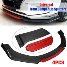 Carbon Fiber Front Bumper Lip Red Line Spoiler Splitter For 01-20 Honda Civic